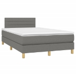 Giroletto a Molle con Materasso Grigio Scuro 120x190cm Tessuto