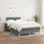 Giroletto a Molle con Materasso Grigio Scuro 120x190cm Tessuto