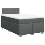 Giroletto a Molle con Materasso Grigio Scuro 120x190cm Tessuto