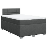 Giroletto a Molle con Materasso Grigio Scuro 120x190cm Tessuto