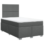 Giroletto a Molle con Materasso Grigio Scuro 120x190cm Tessuto