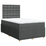 Giroletto a Molle con Materasso Grigio Scuro 120x190cm Tessuto