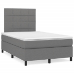 Giroletto a Molle con Materasso Grigio Scuro 120x190cm Tessuto