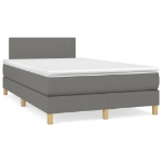 Giroletto a Molle con Materasso Grigio Scuro 120x190cm Tessuto