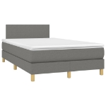 Giroletto a Molle con Materasso Grigio Scuro 120x190cm Tessuto