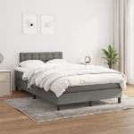 Giroletto a Molle con Materasso Grigio Scuro 120x190cm Tessuto