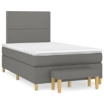 Giroletto a Molle con Materasso Grigio Scuro 120x190cm Tessuto