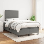 Giroletto a Molle con Materasso Grigio Scuro 120x190cm Tessuto