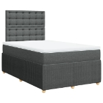 Giroletto a Molle con Materasso Grigio Scuro 120x190cm Tessuto