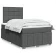 Giroletto a Molle con Materasso Grigio Scuro 120x190cm Tessuto