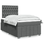 Giroletto a Molle con Materasso Grigio Scuro 120x190cm Tessuto