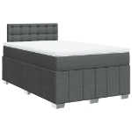 Giroletto a Molle con Materasso Grigio Scuro 120x190cm Tessuto