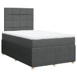 Giroletto a Molle con Materasso Grigio Scuro 120x200 cm Tessuto