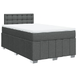 Giroletto a Molle con Materasso Grigio Scuro 120x200 cm Tessuto