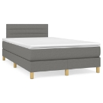 Giroletto a Molle con Materasso Grigio Scuro 120x200 cm Tessuto