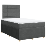 Giroletto a Molle con Materasso Grigio Scuro 120x200 cm Tessuto