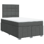 Giroletto a Molle con Materasso Grigio Scuro 120x200 cm Tessuto