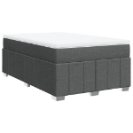 Giroletto a Molle con Materasso Grigio Scuro 120x200 cm Tessuto