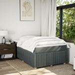 Giroletto a Molle con Materasso Grigio Scuro 120x200 cm Tessuto