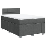 Giroletto a Molle con Materasso Grigio Scuro 120x200 cm Tessuto