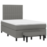 Giroletto a Molle con Materasso Grigio Scuro 120x200 cm Tessuto