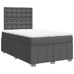 Giroletto a Molle con Materasso Grigio Scuro 120x200 cm Tessuto