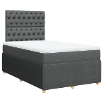 Giroletto a Molle con Materasso Grigio Scuro 120x200 cm Tessuto