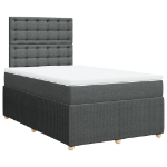 Giroletto a Molle con Materasso Grigio Scuro 120x200 cm Tessuto