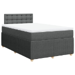 Giroletto a Molle con Materasso Grigio Scuro 120x200 cm Tessuto