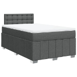 Giroletto a Molle con Materasso Grigio Scuro 120x200 cm Tessuto