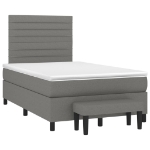 Giroletto a Molle con Materasso Grigio Scuro 120x200 cm Tessuto