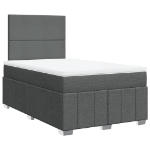 Giroletto a Molle con Materasso Grigio Scuro 120x200 cm Tessuto