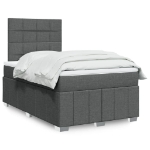Giroletto a Molle con Materasso Grigio Scuro 120x200 cm Tessuto