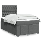 Giroletto a Molle con Materasso Grigio Scuro 120x200 cm Tessuto