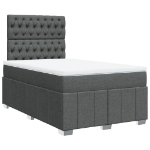 Giroletto a Molle con Materasso Grigio Scuro 120x200 cm Tessuto