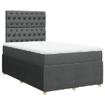 Giroletto a Molle con Materasso Grigio Scuro 120x200 cm Tessuto