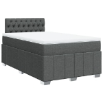Giroletto a Molle con Materasso Grigio Scuro 120x200 cm Tessuto