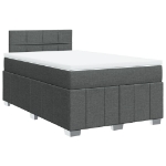 Giroletto a Molle con Materasso Grigio Scuro 120x200 cm Tessuto