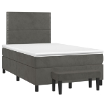 Giroletto a Molle con Materasso Grigio Scuro 120x200 cm Velluto