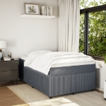 Giroletto a Molle con Materasso Grigio Scuro 120x200 cm Velluto