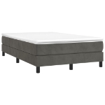 Giroletto a Molle con Materasso Grigio Scuro 120x200 cm Velluto