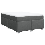 Giroletto a Molle con Materasso Grigio Scuro 140x190 cm Tessuto