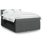 Giroletto a Molle con Materasso Grigio Scuro 140x190 cm Tessuto