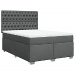 Giroletto a Molle con Materasso Grigio Scuro 140x190 cm Tessuto