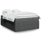 Giroletto a Molle con Materasso Grigio Scuro 140x190 cm Tessuto