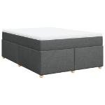 Giroletto a Molle con Materasso Grigio Scuro 140x190 cm Tessuto