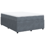 Giroletto a Molle con Materasso Grigio Scuro 140x190 cm Velluto