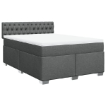 Giroletto a Molle con Materasso Grigio Scuro 140x200cm Tessuto