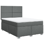 Giroletto a Molle con Materasso Grigio Scuro 140x200cm Tessuto