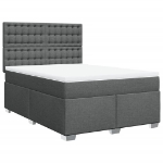 Giroletto a Molle con Materasso Grigio Scuro 140x200cm Tessuto